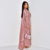 Chiffon Open Front Butterfly Abaya Dress - Aurohaya